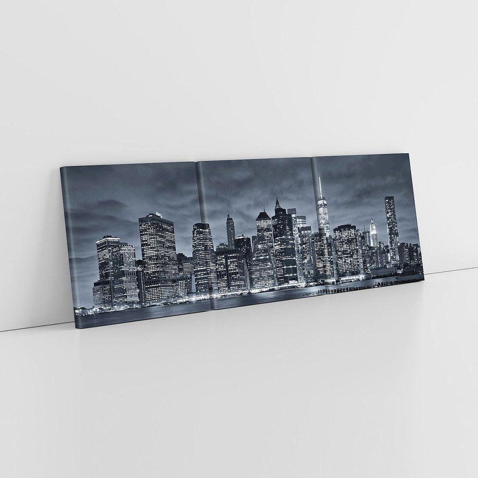 Obraz na płótnie 120x40 - Miejskie Migawki - noc, NY