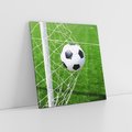 Obraz na płótnie 40x40 - Namiętność Piłki i Gola - piłka nożna, gol