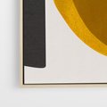 Obraz w ramie 50x70 - Tajemnice sztuki odkryte - geometryczne półkola, kształty - rama drewno