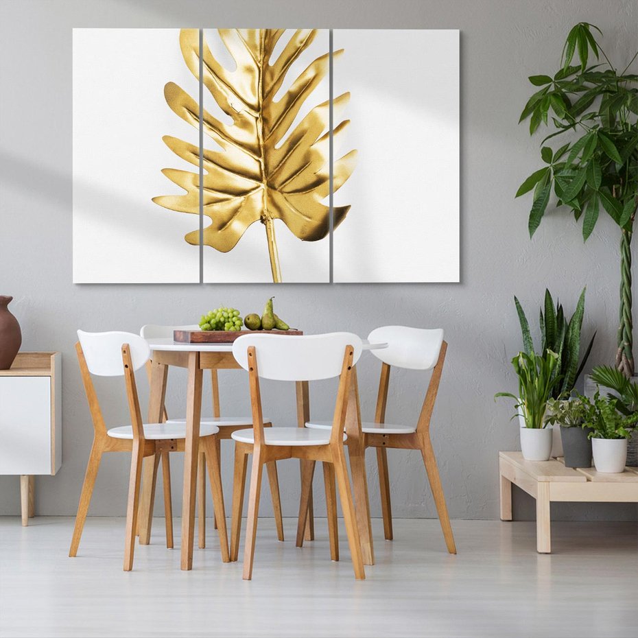 Obraz na płótnie 120x80 - Ponadczasowy Urok - złote, liście