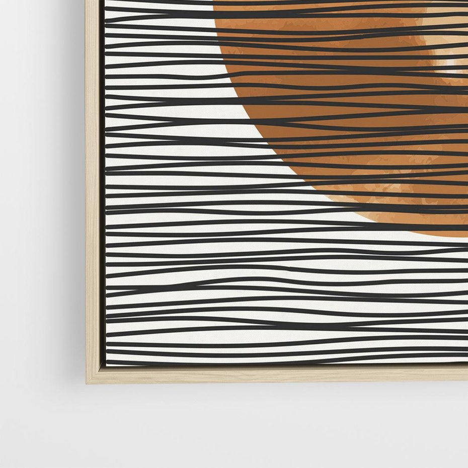 Obraz w ramie 50x50 - Okrąg Mocy - boho obraz, geometria - rama drewno