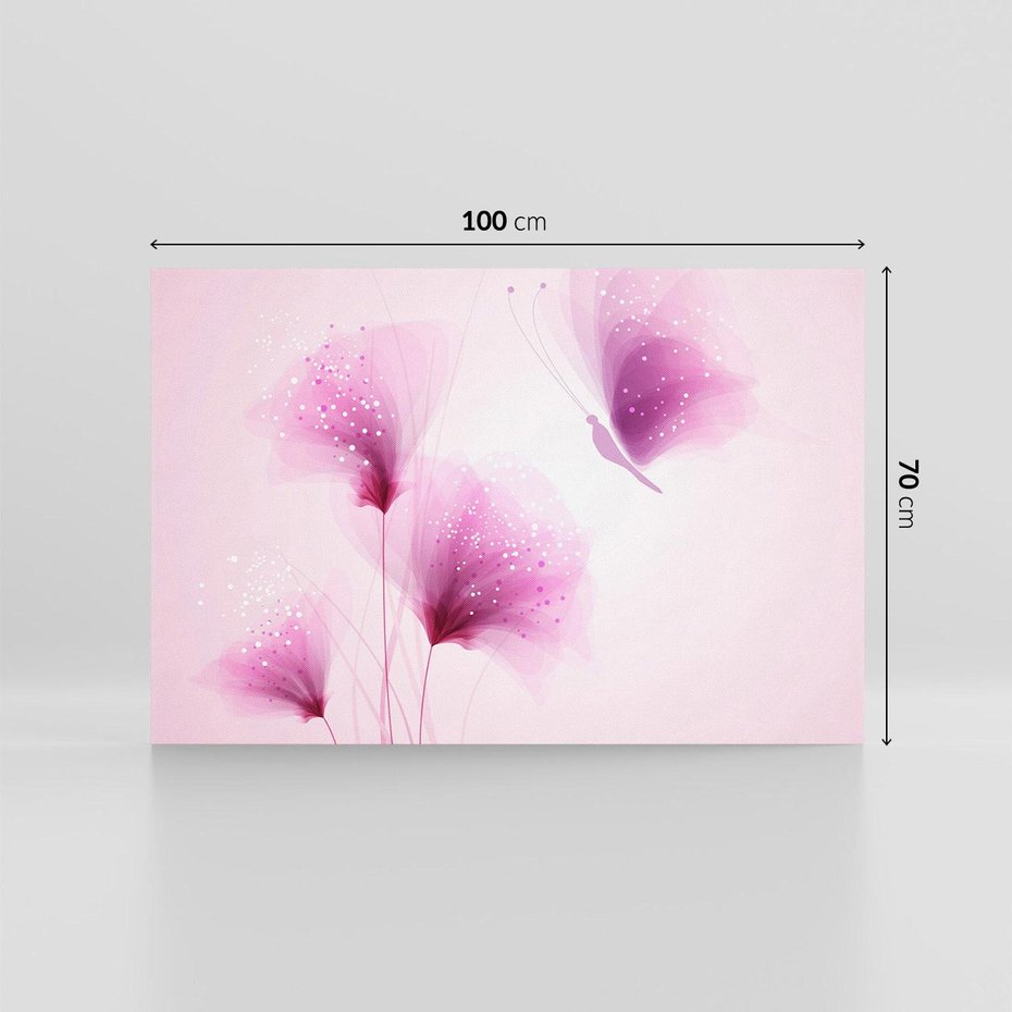 Obraz na płótnie 100x70 - Akwarelowe Kwiaty w Pastelach - kwiaty, akwarelowe