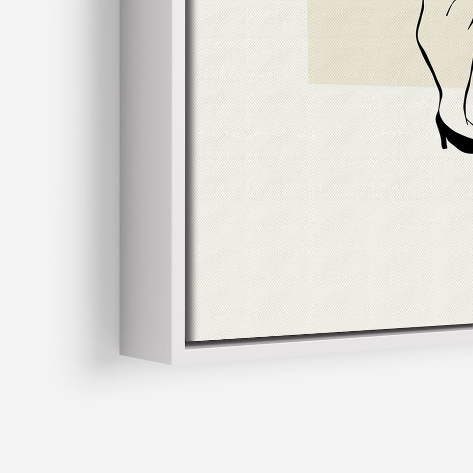 Obraz w ramie 80x120 - Ekspresja Wewnętrznych Emocji - kobieta, samoakceptacja - rama biała