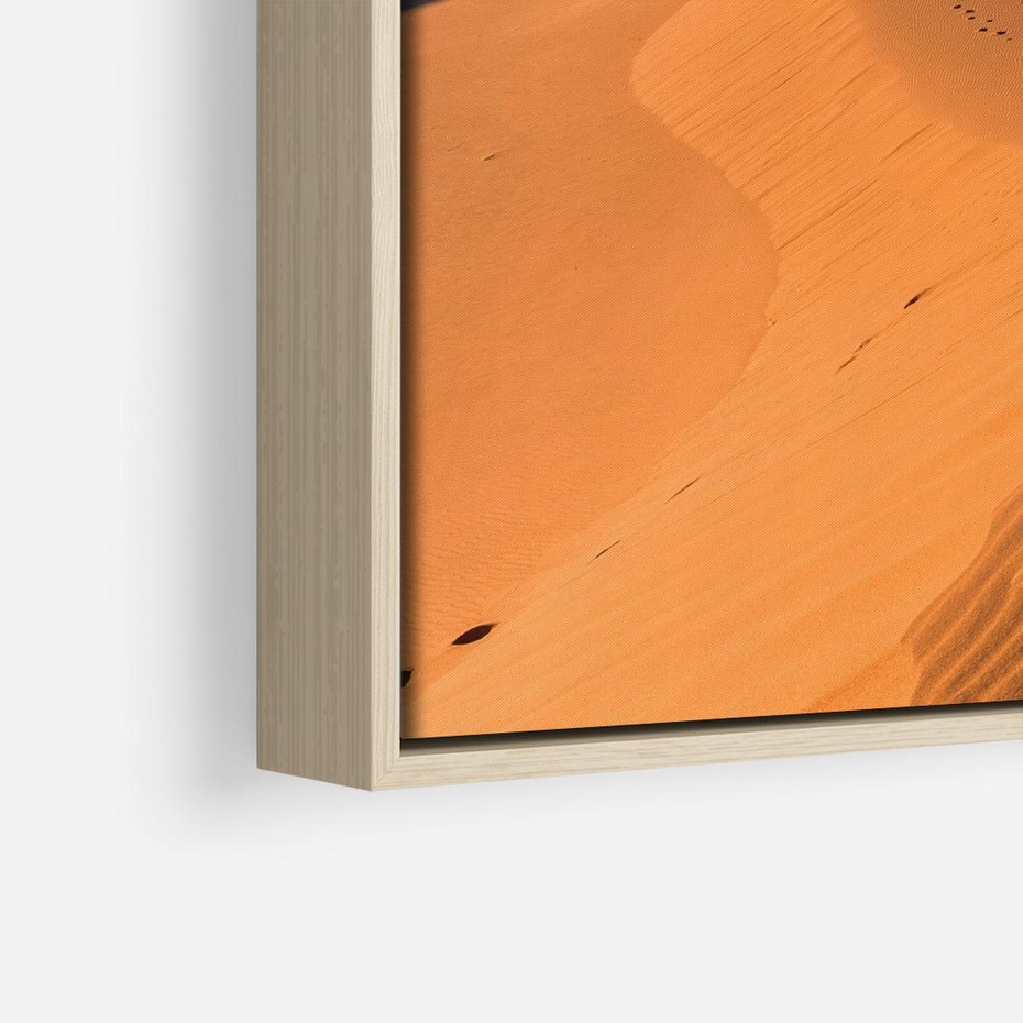 Obraz w ramie 80x80 - Piasek pustyni wędruje - pustynia, piasek - rama drewno
