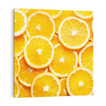 Obraz na płótnie 60x60 - Wyrazista moc pomarańczy - pomarańcze, owoce