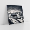 Obraz na płótnie 30x30 - Miejska Symfonia - miasto, nocą