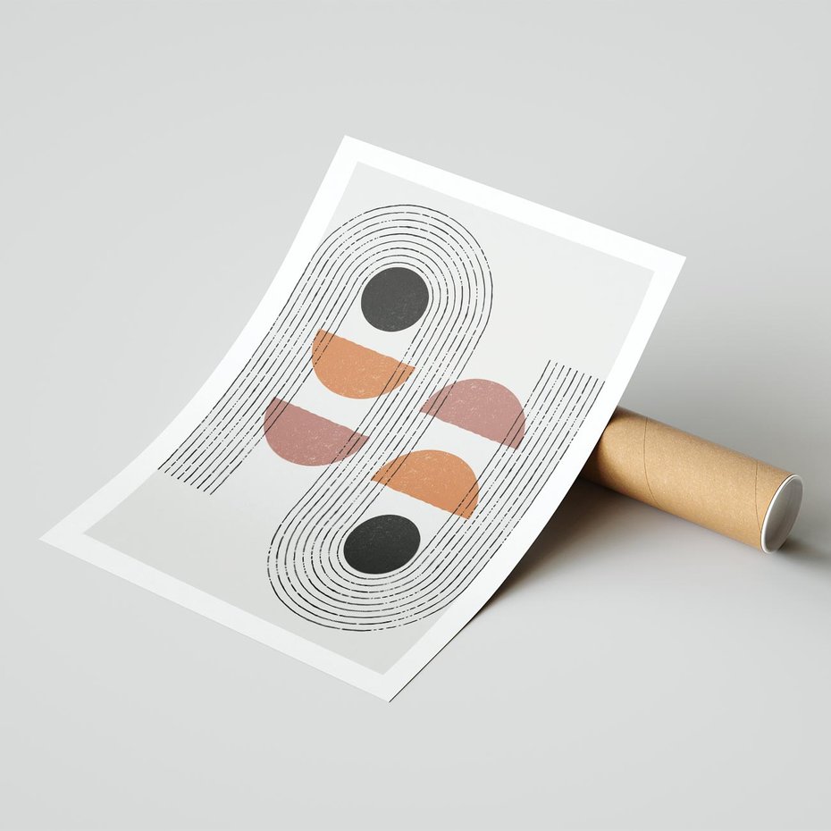 Plakat bez ramy 30x40 - Nowoczesna Abstrakcja - geometria, grafika