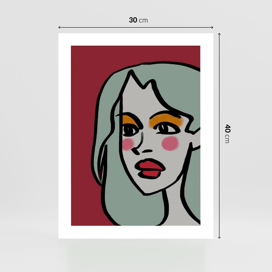 Plakat bez ramy 30x40 - Ekspresja Linii - nowoczesny plakat, mocna linie