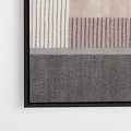 Obraz w ramie 70x50 - Harmonia skradzionych odcieni - symetryczne, geometryczne pasy - rama czarna
