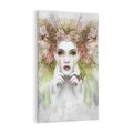 Obraz na płótnie 80x120 - Abstrakcyjna Ekspresja - Twarz w Kwiatowym Wirze - abstrakcja, twarz