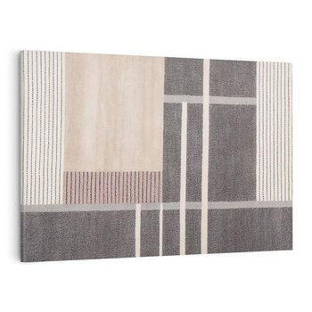 Obraz na płótnie 70x50 - Harmonia skradzionych odcieni - symetryczne, geometryczne pasy