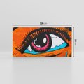 Obraz na płótnie 100x50 - Artystyczne spojrzenie: oko w graffiti - oko, graffiti