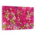 Obraz na płótnie 100x70 - Kwiatowa symfonia róż - róże, kwiaty