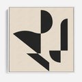 Obraz w ramie 80x80 - Rozkwitająca Abstrakcja - abstrakcyjne geometryczne kształty, minimalizm - rama biała