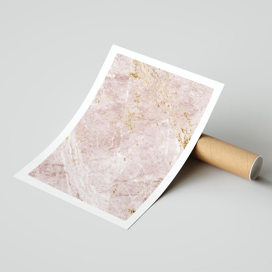 Plakat bez ramy 30x40 - Wyjątkowa Stylizacja - marmur, złoto