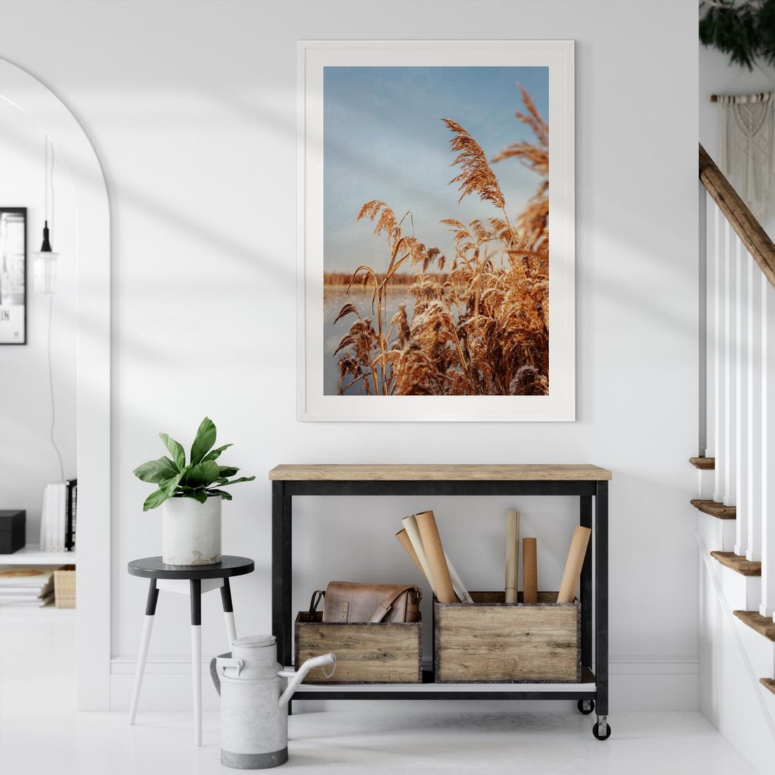 Plakat bez ramy 30x40 - Wyraz Stylu - trawy, boho