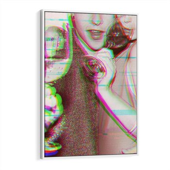 Obraz w ramie 50x70 - Zakochani na Kliszy - zdjecie, stara prześwietlona klisza - rama biała