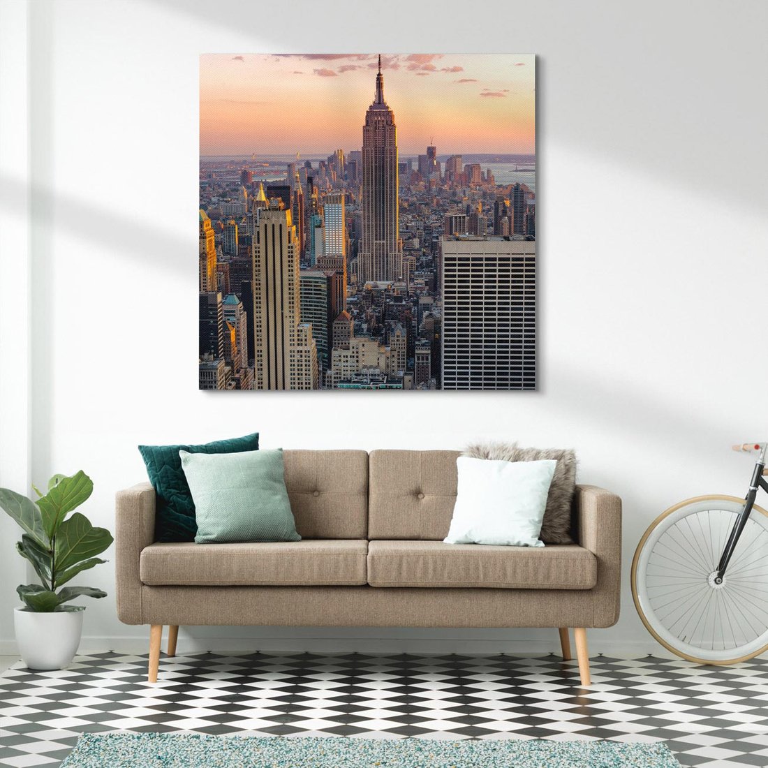 Obraz na płótnie 70x70 - Nowojorskie Wieżowce - Nowy York, wieżowce