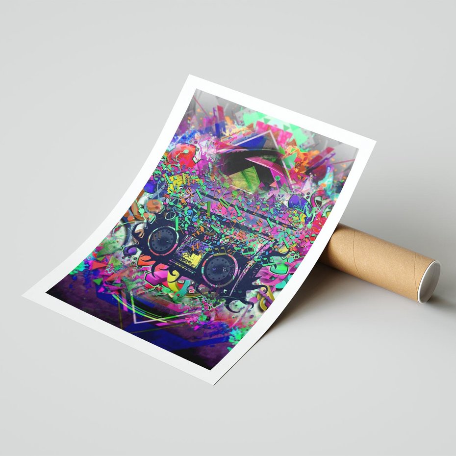 Plakat bez ramy 50x70 - Harmonia Muzyki - grafika, muzyka