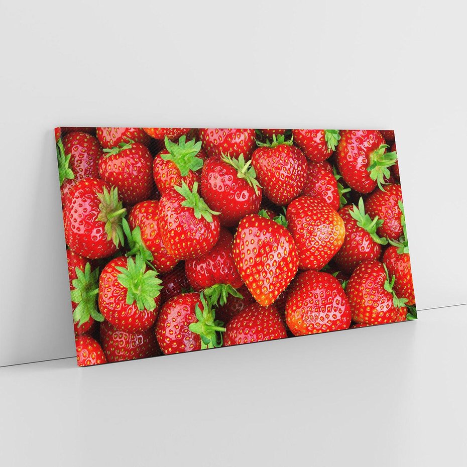Obraz na płótnie 140x70 - Słodkie kuszenie - truskawki, owoce