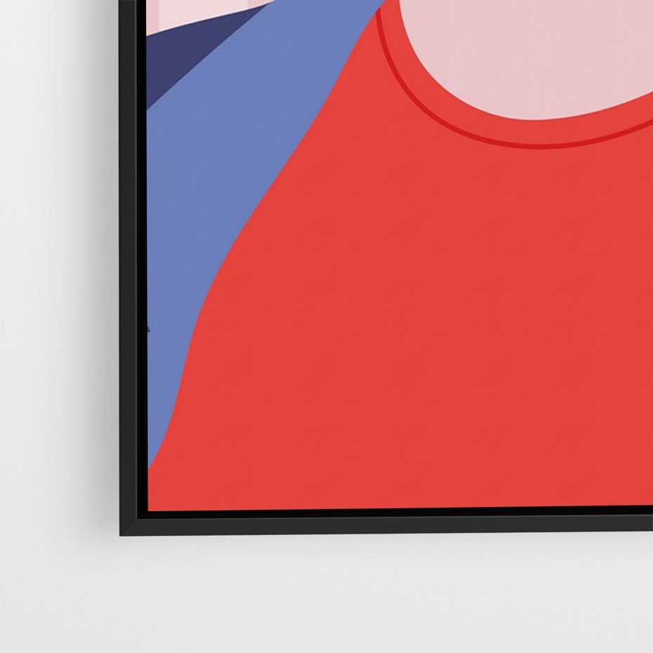 Obraz w ramie 50x70 - Kobieca Ekspresja - nowoczesny plakat, styl retro - rama czarna