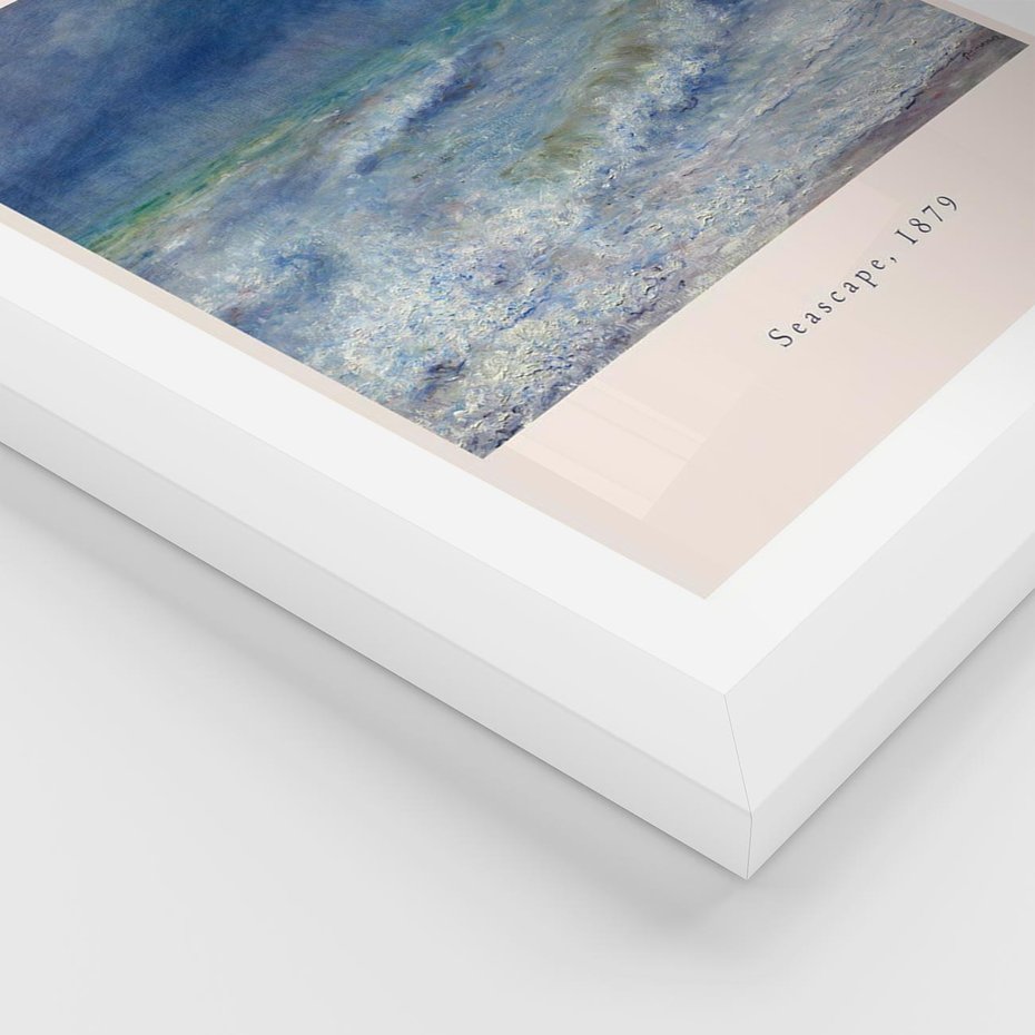 Plakat w ramie 30x40 - Auguste Renoir: Plakat z Pięknem Morza - auguste renoir, reprodukcja - rama biała