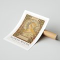 Plakat bez ramy 21x30 - Mucha: Reprodukcja i Typografia na Plakacie - reprodukcja, alfons mucha