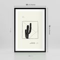 Plakat w ramie 50x70 - Zaklęta roślinna ekspresja - nowoczesna sztuka, minimalistyczny styl - rama czarna