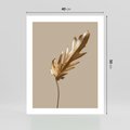 Plakat bez ramy 40x50 - Piękno w Detalu - złoty, liść