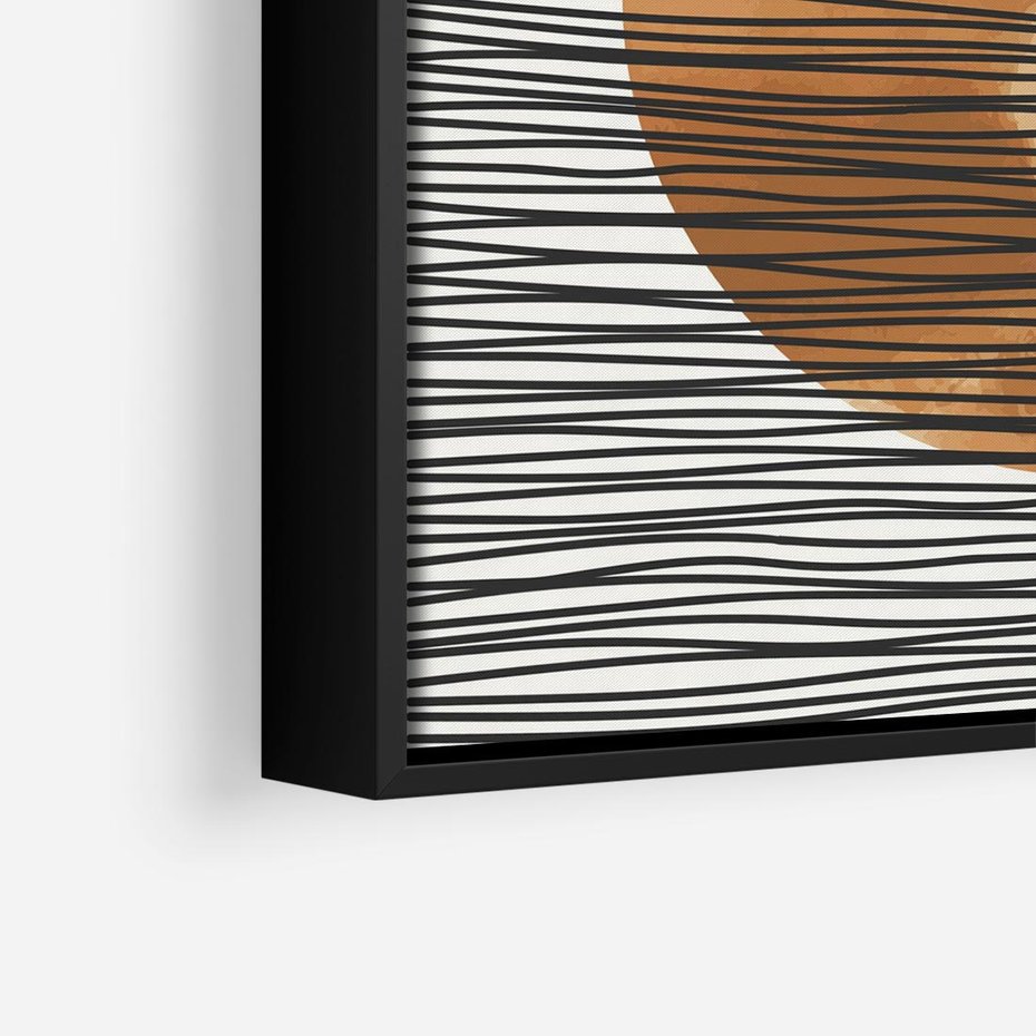 Obraz w ramie 50x50 - Okrąg Mocy - boho obraz, geometria - rama czarna