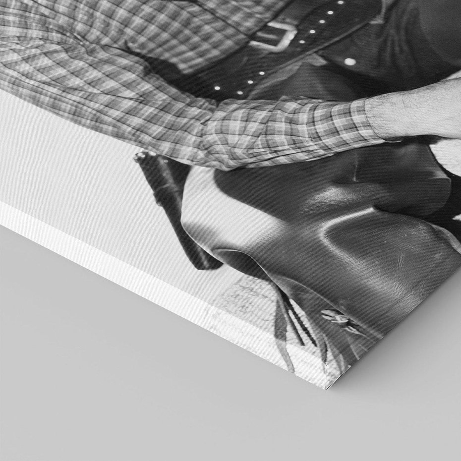 Obraz na płótnie 80x120 - Dziki Zachód - retro zdjęcie, czarno białe