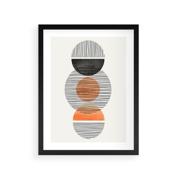 Plakat w ramie 50x70 - Geometryczna Abstrakcja - abstrakcja, nowoczesny obraz - rama czarna