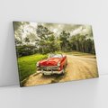 Obraz na płótnie 100x70 - Retro Samochód w Kubańskiej Opowieści - samochód, retro
