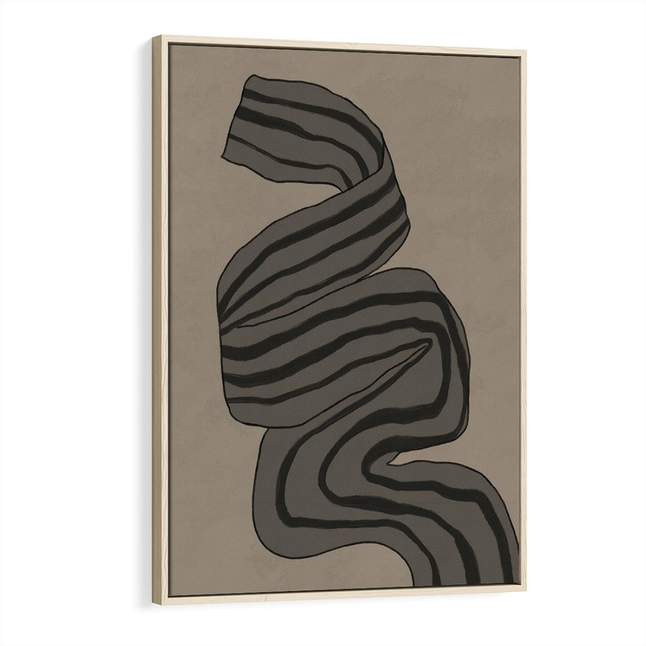 Obraz w ramie 70x100 - Niezwykłe Przesilenia - nowoczesna geometryczna sztuka, loftowe wnętrze - rama drewno