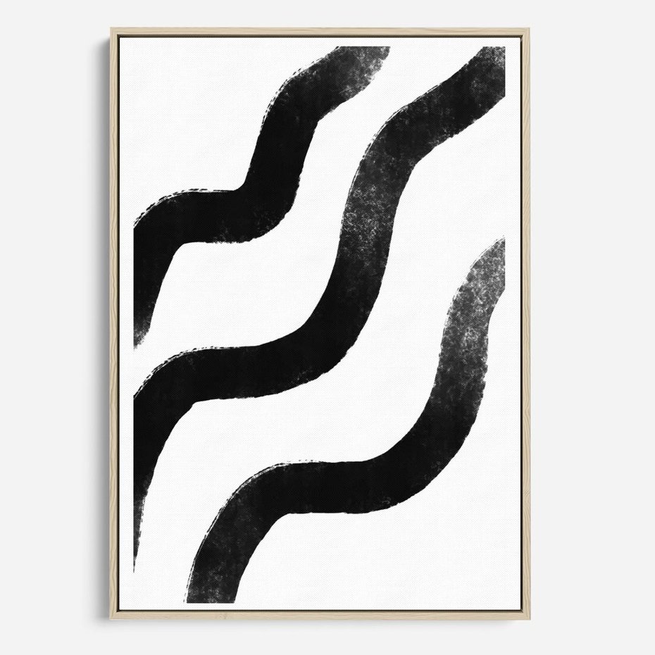 Obraz w ramie 50x70 - Wibracje Plam - abstrakcja, minimalizm - rama drewno