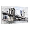 Obraz na płótnie 120x80 - Sztuka mostu w Nowym Jorku - sztuka, most