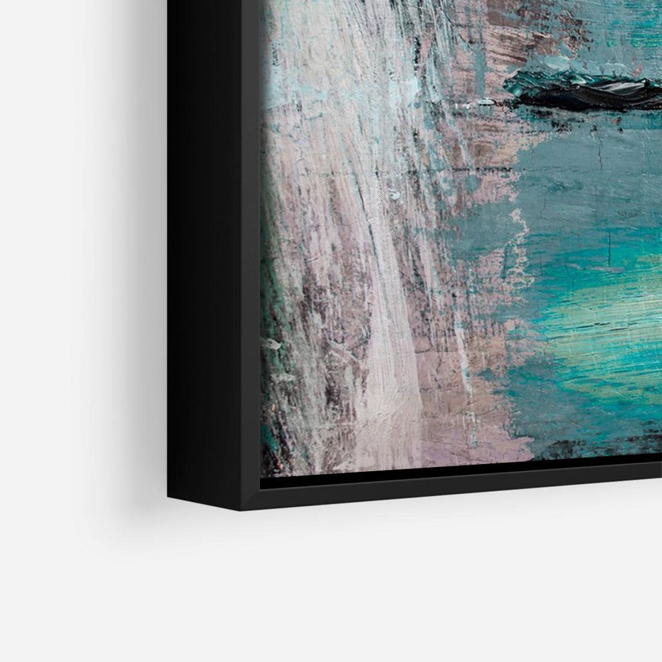 Obraz w ramie 70x50 - Odbicie utraconych barw - abstrakcja, niepokój - rama czarna