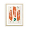 Plakat w ramie 40x50 - Księga Barw - abstrakcyjne formy, dominujący kolor pomarańczowy - rama drewno