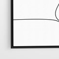Obraz w ramie 50x50 - Linie Wewnętrznej Refleksji - line art, szkic - rama czarna