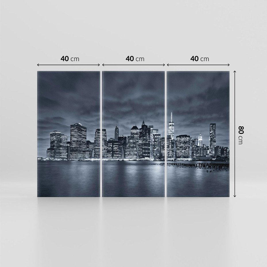 Obraz na płótnie 120x80 - Miejskie Migawki - noc, NY