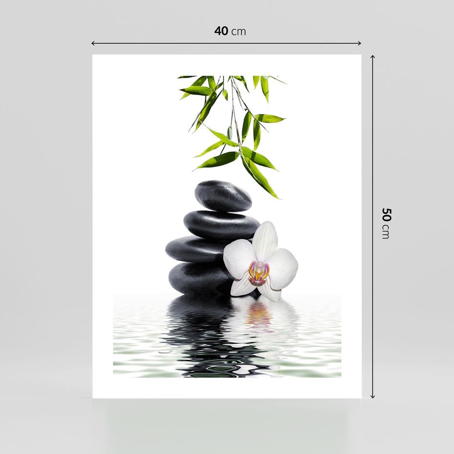 Plakat bez ramy 40x50 - Orchidea w Spa - spa, orchidea