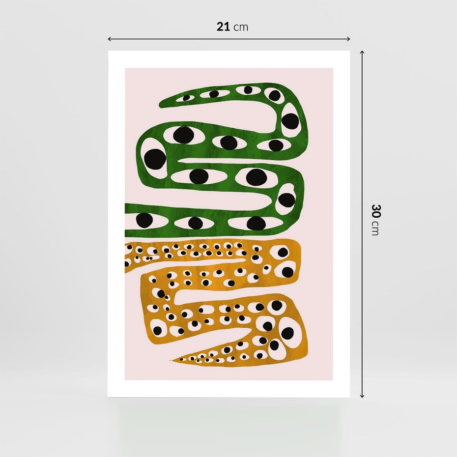 Plakat bez ramy 21x30 - Mroczne Wypaczenia - abstrakcyjny obraz, dziwne kształty