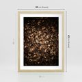 Plakat w ramie 30x40 - Brązowe Liście w Scenerii - suche liście jesień brąz - rama drewno