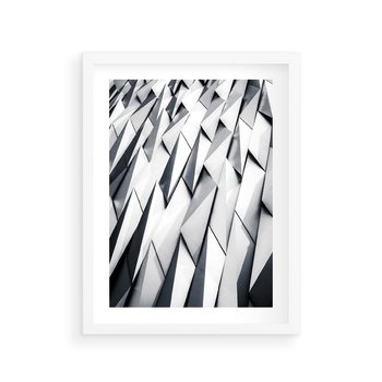 Plakat w ramie 50x70 - Geometryczna Nowoczesność - nowoczesna architektura, gemetryszne formy - rama biała