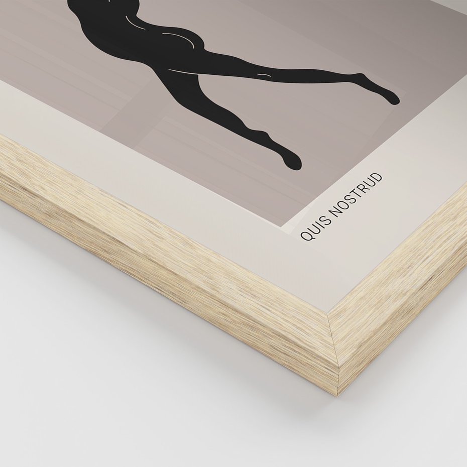 Zestaw obrazy w ramie 40x50 galeria - Nowoczesny, sztuka, art, postacie - rama drewno