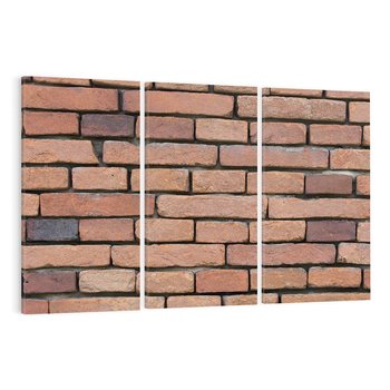 Obraz na płótnie 120x80 - Mur cegieł: industrialny urok - cegły, mur