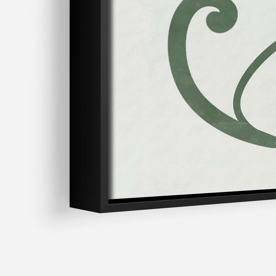 Obraz w ramie 50x70 - Zieleń Wyjątkowego Ukojenia - zielony odcień, abstrakcja - rama czarna