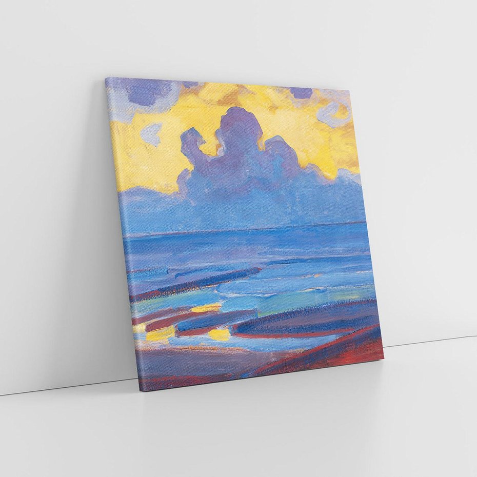 Obraz na płótnie 80x80 - "By the Sea" (1909), Piet Mondrian - Reprodukcja - reprodukcja, obraz na płótnie