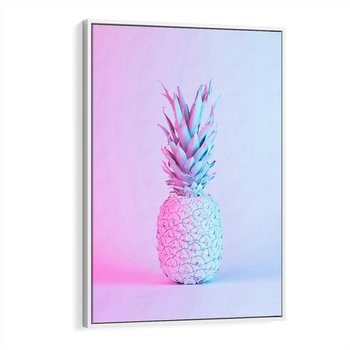 Obraz w ramie 70x100 - Ananas Abstrakcja - ananas, abstrakcja - rama biała
