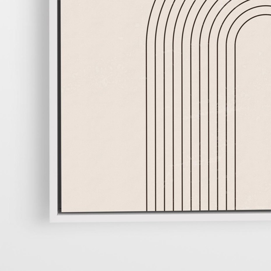 Obraz w ramie 50x50 - Konturem Zdefiniowane - boho plakat, minimalizm - rama biała